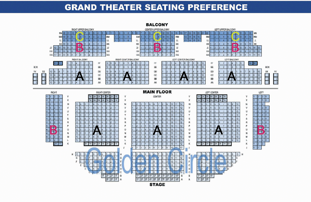 Wisconsin Seating Chart