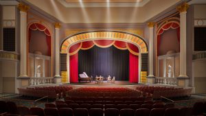 The star of the campaign is our historic theater. You can enjoy new, comfortable seats in a vibrant theater, similar to what it would've looked like back when The Grand opened in 1927.